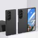 HOULEE for Samsung Galaxy Z Fold 7 Case with Screen Protector Skin Friendly Full Protective Z Fold 7 Phone Case PC Wireless Charging Case for Galaxy Z Fold 7 - Black