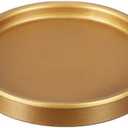 YELARXI 4.5 Inch Ceramic Plant Saucers, Round Flower Planter Water Trays Ceramic Plant Saucer Pot Tray -Fitting for (Outdoor/Indoors/Garden/Planting/Water/Flower/Coffee) Gold