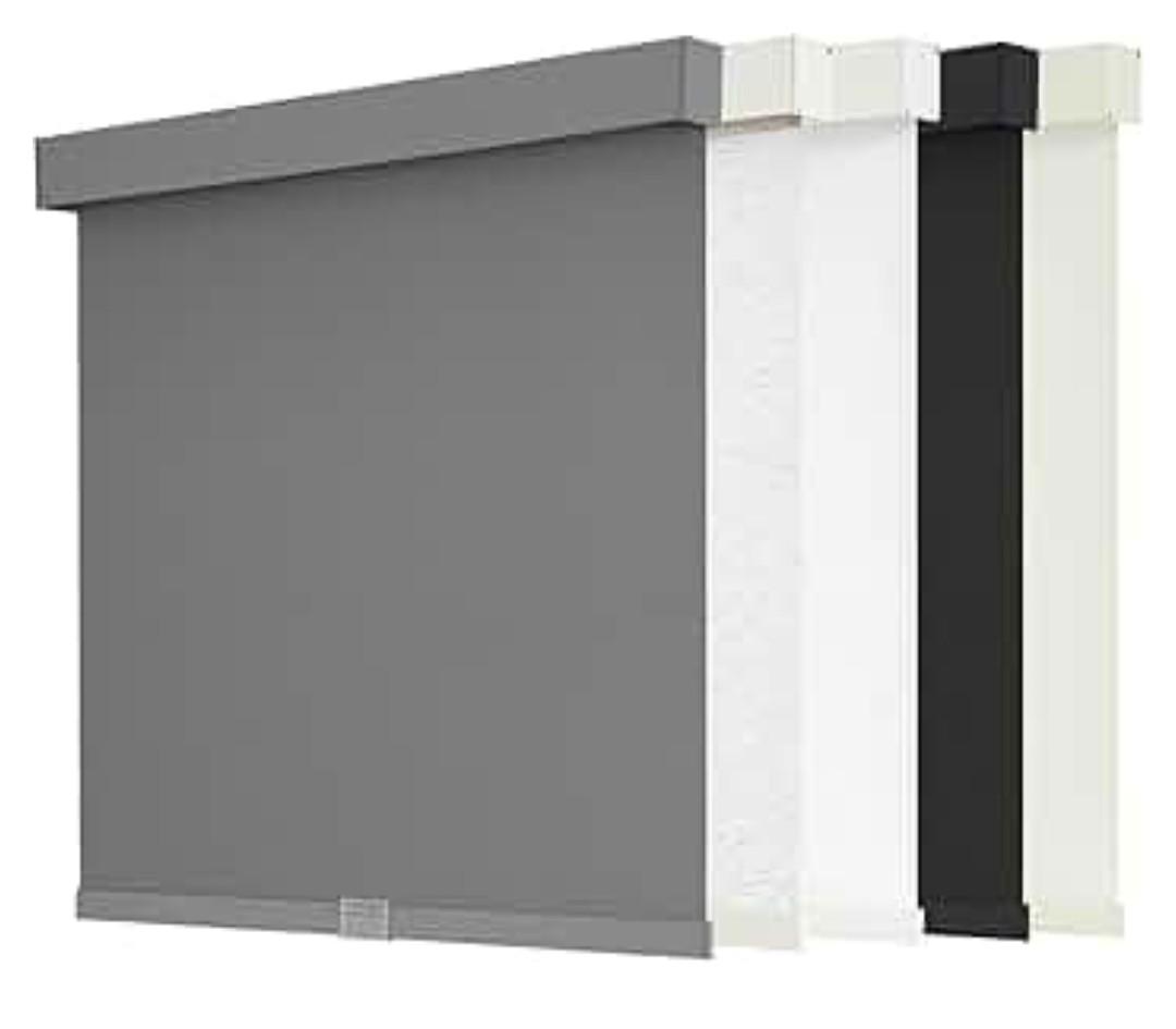 AOSKY Blackout Roller Shades Cordless Blinds for Windows, Free-Stop Shades with Valance, Thermal Insulated Fabric, UV Protection, Natural Woven Blinds for Home and Office