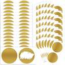 100 Pcs Scratch Off Stickers Sitckers 2 inches Round Self Adhesive Scratch Off Cards for Lottery Tickets, DIY, Raffle Card Games Creating (Gold) (1, Gold) (1, 2 inch)