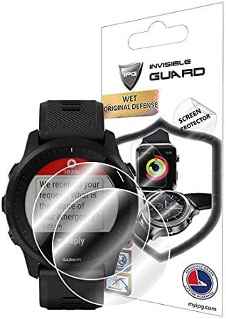 IPG for Garmin Forerunner 945 LTE Smartwatch Screen Protector (2 Units) Invisible Ultra HD Clear Film Anti Scratch Guard-Smooth/Self-Healing/Bubble -Free for 945 LTE
