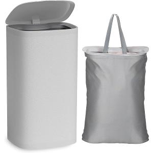 Vtopmart 70L Large Laundry Hamper Baskets for Dirty Clothes, Tall Hamper Bin with Lids, Removable Inner Bag with Handles to Easy Carry, Stylish Laundry Basket for Bedroom aesthetic, Bathroom, Dorm