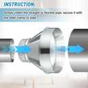 7 Inch to 4 Inch Duct Reducer Increaser Galvanized Steel Air Duct Adapter Round Crimped Pipe Connector Fitting Coupling for HVAC Ventilation Systems