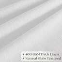 White Pinch Pleated Linen Curtains 102 Inches Long 50 Inch Width 1 Panel