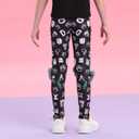 Girls' Tight Pants Black Leggings for Girls Soft Comfortable Printed Leggings Fun Kids Ankle Length Pants for Kids