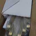 Gold Farmhouse Chandeliers for Dining Room, 6-Light Modern Chandelier Light Fixture, Brushed Brass Industrial Candle Lighting Hanging Ceiling for Living Room Bar Kitchen Island Lights