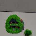 Tfwadmx Fish Tank Hobbit Decorations, Resin Small Fish Cave Hideout House, Aquarium Decor Hide Hole Shelter Hut Ornaments Mini Garden Decorating Accessories (Green-5.5 X 5.3 X 3.5 Inches)