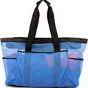 Extra Large Beach Bag Mesh Tote with Zipper and Pockets Ideal for Your Family Cruise/Beach Vacation Essentials | Extra Large, with Zipper, and Pockets