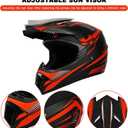 Yesmotor Youth Dirt Bike Helmet Set Includes Gloves, Goggles, Mask, Ideal Helmet for Kids 8-14, Premium Safety Gear for Dirt Bike Helmets Enthusiasts - DOT Approved (Red,M)