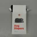 Pet Parents® Washable Dog Diapers (3pack) + Extendrs® of Durable Doggie Diapers, Premium Dog Diapers Female & Male (Small, Black)