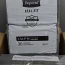 Depend Real Fit Adult Diapers, Incontinence Underwear for Men, Disposable, Maximum Absorbency, Small/Medium, Black, 56 Count (2 Packs of 28), Packaging May Vary