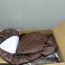 NOKINS Golf Cart Seat Covers for YAMAHA/G29/Drive2, Vinyl Front&Rear Seat Cover with Flip-Up Armrests kit, with Cup Holder, for 1" Square Tube (Brown&Brown 8438)
