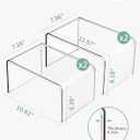 Syntus Cabinet Shelf Organizer, 4 Pack Spice Organization for Cabinet, Seasoning, Plate Organizer Shelf Riser, Clear