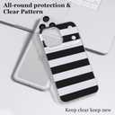 2 x Compatible with iPhone 17 Pro Case for Women, Cute Classic Stripe Minimalist Design, Slim Hard PC Black Protective Cover-Classic Stripe