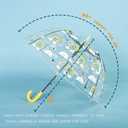 MRTLLOA Kids Clear Bubble Umbrella with an Easy Grip Curved Handle, Safety Transparent Dome Bubble Umbrella for Toddler Boys Girls