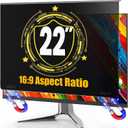 PJOVORY Magnetic 22 Inch Privacy Screen for Computer Monitor 16:9 Aspect Ratio,Removable Anti Blue Light Filter with Eye Protection,Hanging Anti-Spy Protector for Flat Desktop PC