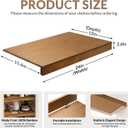 Gashell Wire Shelf Covers, Bamboo Wire Rack Covers for Pantry, Closet (4pcs, 24" W x 12" D)