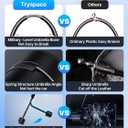 2026 TrySpace Car Windshield Sun Shade Umbrella - [Silver Heat Shield & UV Reflective] Protector for Cars, Universal Fit Medium (56"x31") | 25F Cooler, Friendly Vinyl Coatings Medium