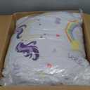 Amazon Basics 5-Piece Soft, Easy-Wash Microfiber Kid's Bed-in-a-Bag Bedding Set with Sheet and Comforter, Twin, Unicorn Print