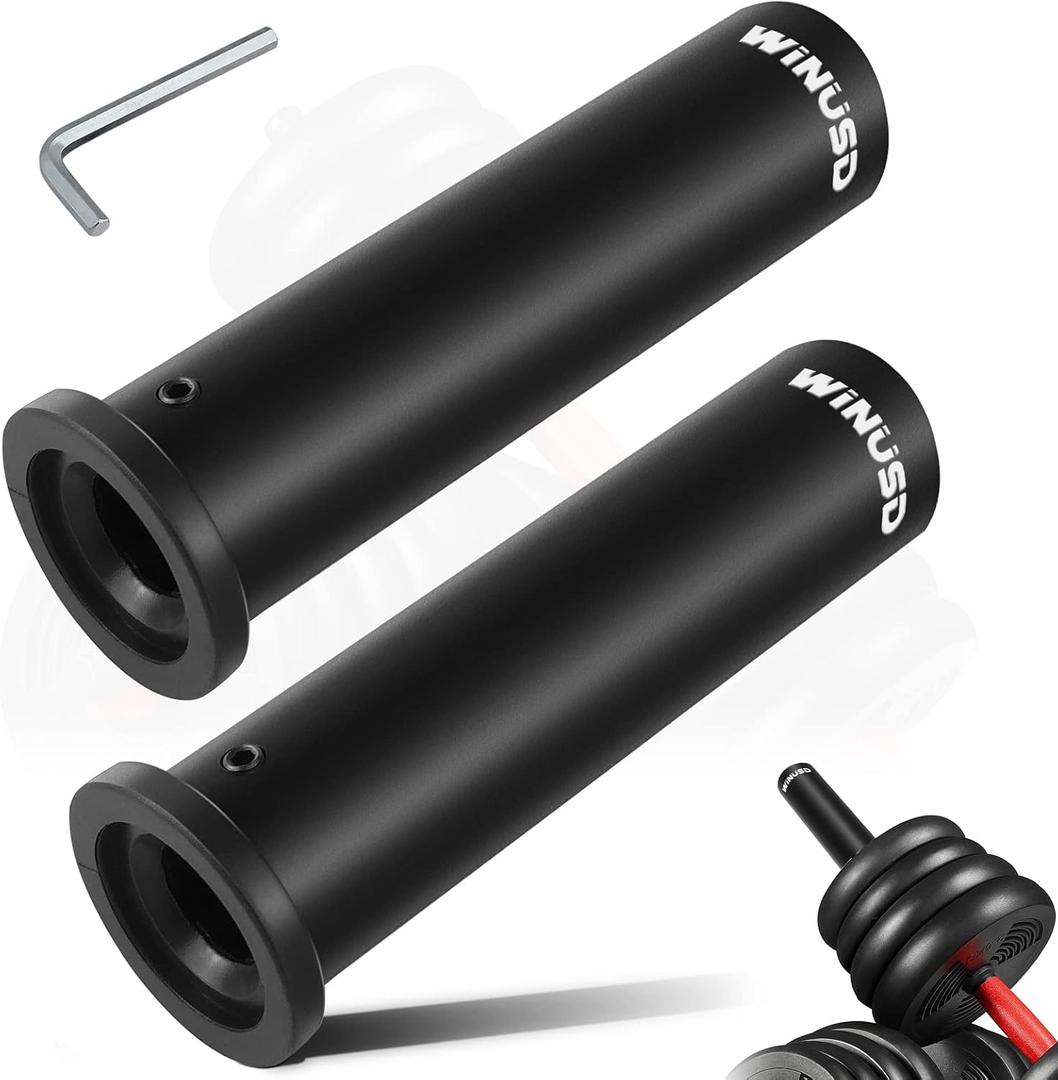 Olympic Adapter Sleeve, Converts Olympic Bars or Posts,1" Standard Weight Plate Posts to 2" (Black-1 Pair)