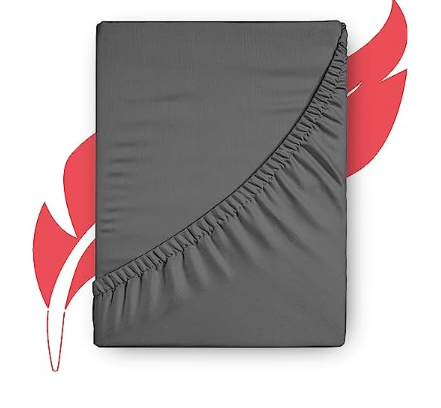 Ashton Sheets Premium 1000 Thread Count Egyptian Cotton Queen Fitted Sheet Only - 22" Deep Pocket Queen Fitted Sheet, Easy Snug Fit Soft Sateen Weave, Extra Long Staple Cotton Fitted Sheet - Dark Grey