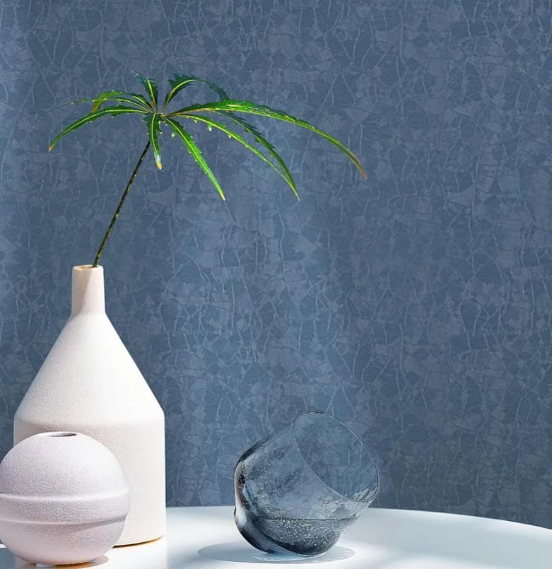 CiCiwind Textured Blue Peel and Stick Wallpaper Self Adhesive Removable Modern Contact Paper Embossed Wallpapers for Bedroom Bathroom Walls 15.7"×78.7"