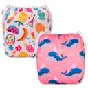 ALVABABY Swim Diapers Baby & Toddler Snap Large Size Reusable Adjustable Baby Boy ZYK103-D118