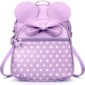 Small Cute Backpack for Girls Women Travel Kids Backpack Purse Toddler Little Girls Childrens Daypack Convertible Shoulder Bag Purple Kids Mini Mouse Backpacks