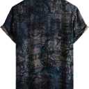JOTOOK Mens Hawaiian Shirt Short Sleeve Button Down Summer Beach Shirts, Large