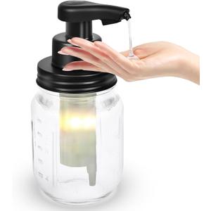 Automatic Soap Dispenser Touchless, Liquid Hand Soap Dispenser, Glowing Glass Soap Dispenser, Electric Dish Soap Dispenser