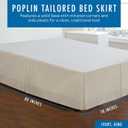 Fresh Ideas Classic 14 Drop Length, Pleated Styling Bedding Tailored Bedskirt, King, Ivory, FRE20114IVOR04