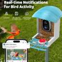 Bird Feeder with Camera Solar Powered: Smart Bird Feeders for Outdoors Garden with AI Identify Auto Capture 2K HD Bird House with Camera Outside WiFi Live View Birdfeeder Cam Gift for Birds Lover