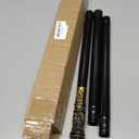 Costume Pimp Cane, 42" Metal Prop Stick with Antique Gold Plastic Handle Cosplay Accessories for Halloween Dress-up Party, Suit for All Ages (Black)