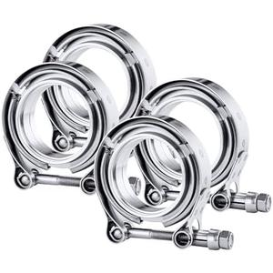 EVIL ENERGY 4PCS V Band Clamp with Flange Male Female 304 Stainless Steel, Pack 4