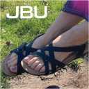 JBU by Jambu Women's Brooke Vegan Flat Sandal (Black)