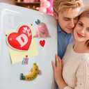 2.62.4 Inch Strawberry Bunny Cute Magnets for Refrigerator, Mini 3D Resin Fruit Animal Fridge Magnets, Fun Kitchen Accessories Office Whiteboard Cubicle Locker Decorations for Home (Pink)