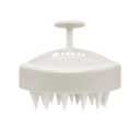 HEETA Scalp Massager Hair Growth, Soft Silicone Scalp Scrubber Shampoo Brush for Exfoliation, Dandruff Removal Head Massage Stress Relax, Wet & Dry Use for Thick Thin Curly Hair Care, Beige