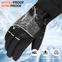 Winter Waterproof Ski Snow Warm Gloves for Women Men, Windproof Cold Weather Thermal with Touchscreen Fingers, for Running Driving Cycling Hiking Biking Outdoor
