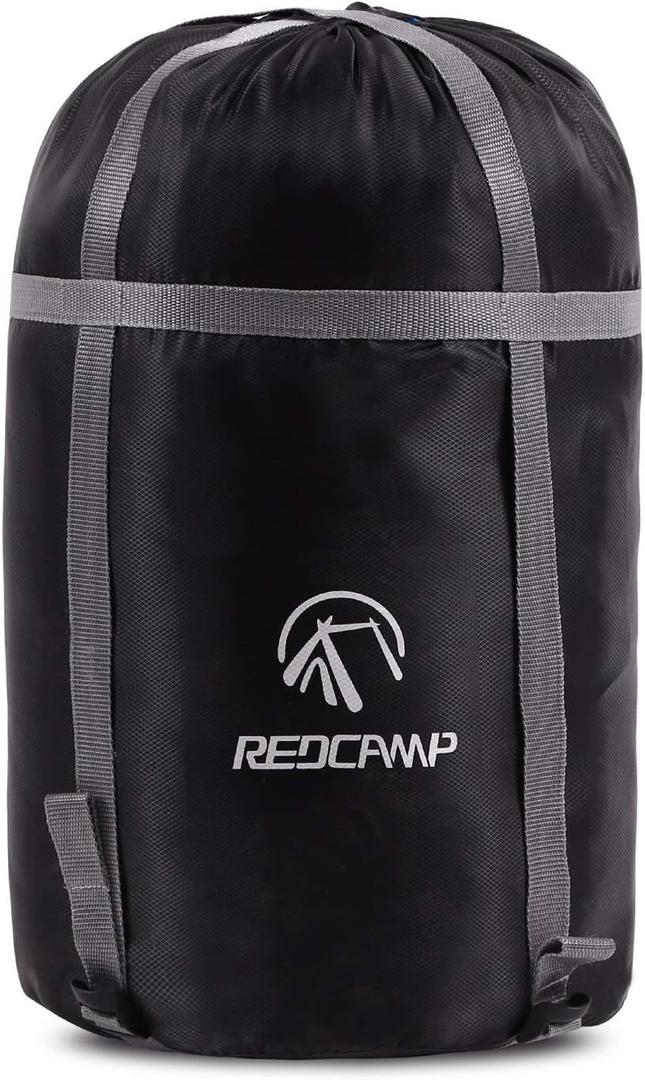 REDCAMP Sleeping Bag Stuff Sack, Black M, L, XL and XXL Compression Sack, Great for Backpacking and Camping
