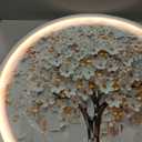 Large Framed LED Tree of Life Wall Art for Living Room, Modern Luxury Gold and White Floral Picture Artwork for Walls, Minimalist Lighted Wall Decor for Hallway, Dining Room, Bedroom, Office