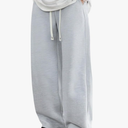 SOLY HUX Men's Wide Leg Baggy Sweatpants Drawstring Elastic Waist Athletic Trousers with Pockets Streetwear Large