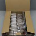 25pcs 300ml Plastic Wine Bottles with Screw Lid and Shrink Capsules Caps Seals, Empty Clear Long Neck Bottles for Christmas Homemade Drinks Gift Coquito Vanilla Extract Limoncello (Red)