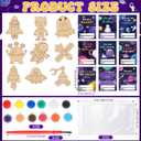Blosssound 36 Set Outer Space Party Favors Space DIY Wooden Paint Crafts Kit Galaxy Birthday Party Supplies Thank You for Coming Gifts Bulk for Goodie Bags Stuffers Prizes Decor