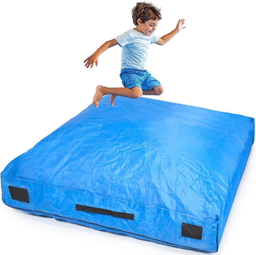 Crash Pad for Kids Sensory | Big 5Ft x 5Ft, 3Ft x 4Ft, 3Ft x 3Ft Or 2Ft x 2Ft | Autism Sensory Crash Mat for Jumping Play | Crashpad | Soft Foam Landing Pad | Giant Mat Pillow | Climbing, Gymnastics