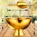 Large Ice Bucket 13L Stainless Steel Champagne Bowl Ice Bucket with Ice Scoop Semicircle Drink Tub with Integrated Base Silver Beverage Tub for Parties, Cocktail Bar, Chilling Wine (1 Pack-Gold) (EXP 02/04/26)