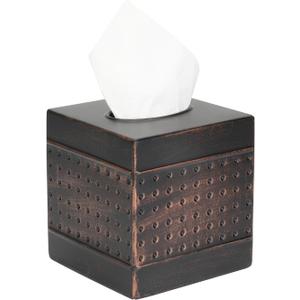 Industrial Style Tissue Box Cover, Tissue Holder, Square Box Covers,for bedrooms, Offices, bathrooms, Living Rooms etc.(Bronze)