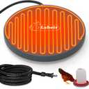 Lxheir Chicken Water Heater, 13'' Heated Base for Metal Plastic Poultry Founts Waterer 3-5 Gallons, Poultry Water Heater Base for Chicken Turkey Goose Duck Pigeon Drinker in Winter Grey