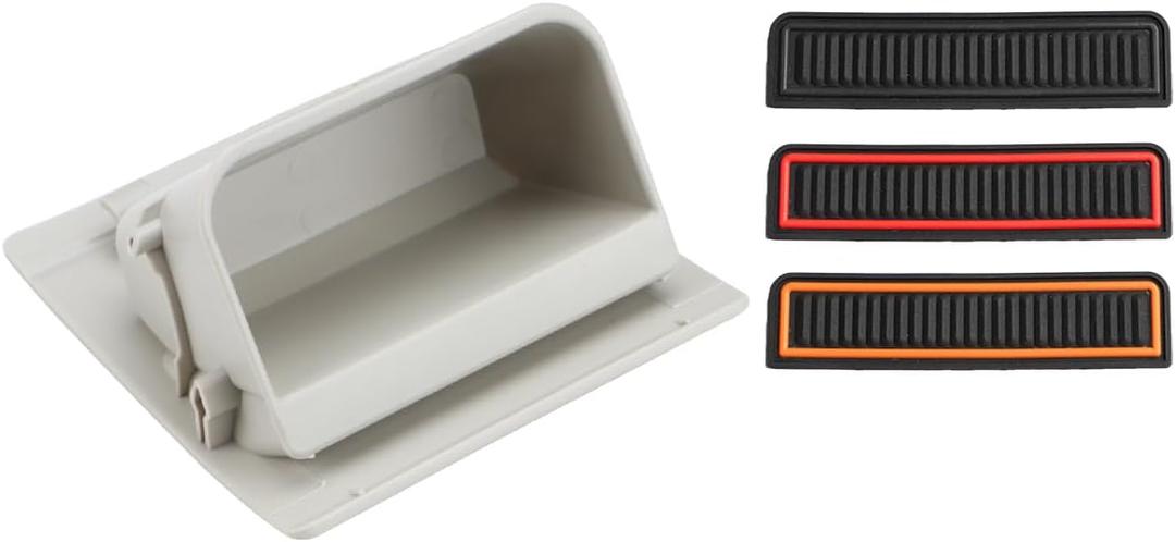 auovo Fuse Box Coin Container Storage Tray Compatible with Subaru Crosstrek Impreza XV Forester Legacy Outback WRX STI Ascent (Beige Tray with Orange Red Black Liners)