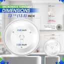 Microwave Plate Replacement 13.5 for F06015Q00AP Compatible with Panasonic Microwave Glass Plate - Oven Spinning Rotating Glass Turntable Dish Tray For Better Reheating and Cooking