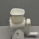 TOPAA Rotary Cheese Grater with Handle Vegetable Shredder with 5 Blades, Round Mando line Slicer and Food Chopper for Kitchen (White)